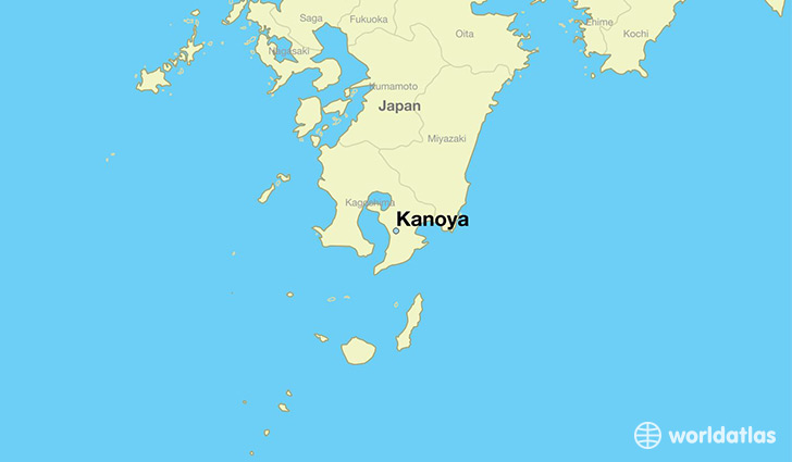 map showing the location of Kanoya
