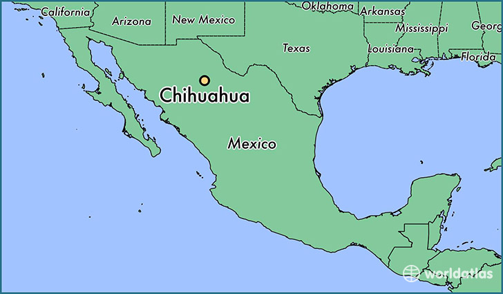 map showing the location of Chihuahua