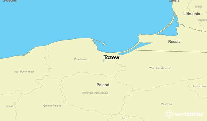 map showing the location of Tczew