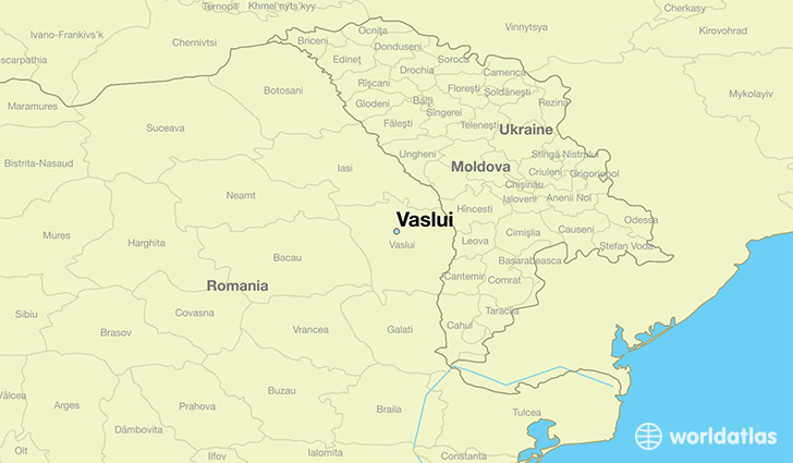 map showing the location of Vaslui