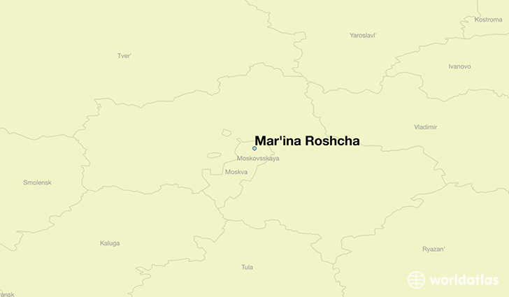 map showing the location of Mar'ina Roshcha