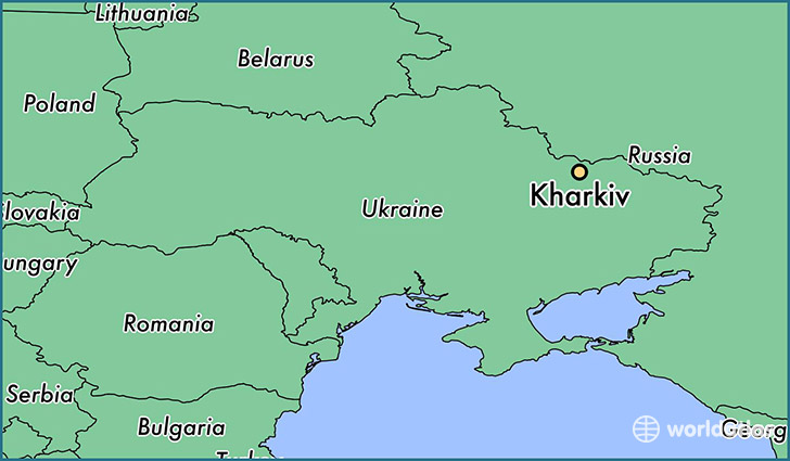map showing the location of Kharkiv