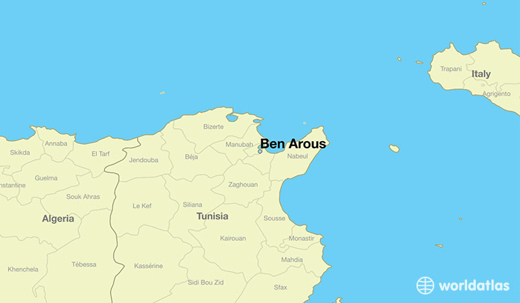 map showing the location of Ben Arous