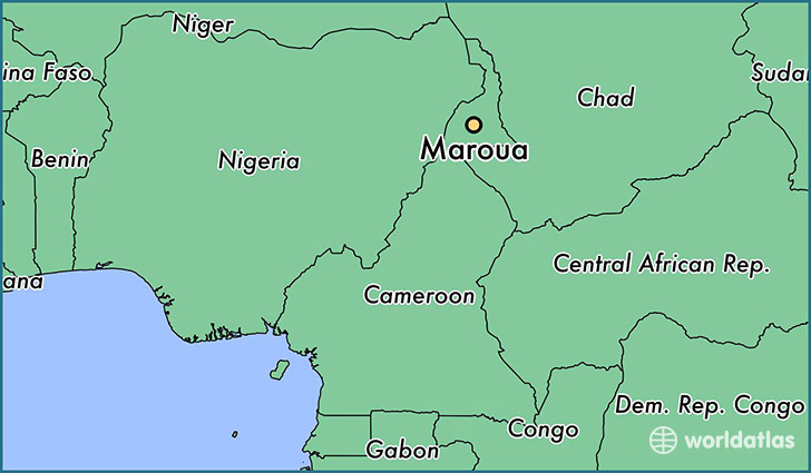 map showing the location of Maroua