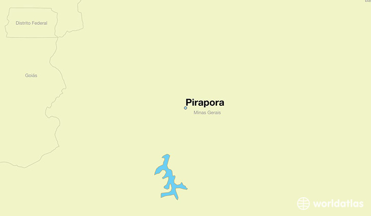 map showing the location of Pirapora