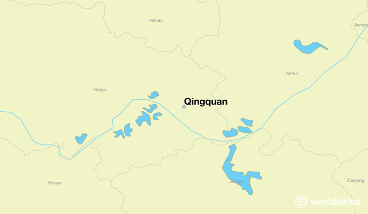 map showing the location of Qingquan