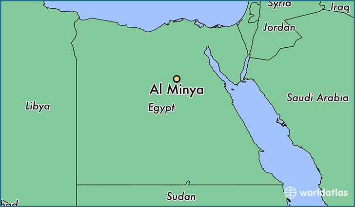 map showing the location of Al Minya