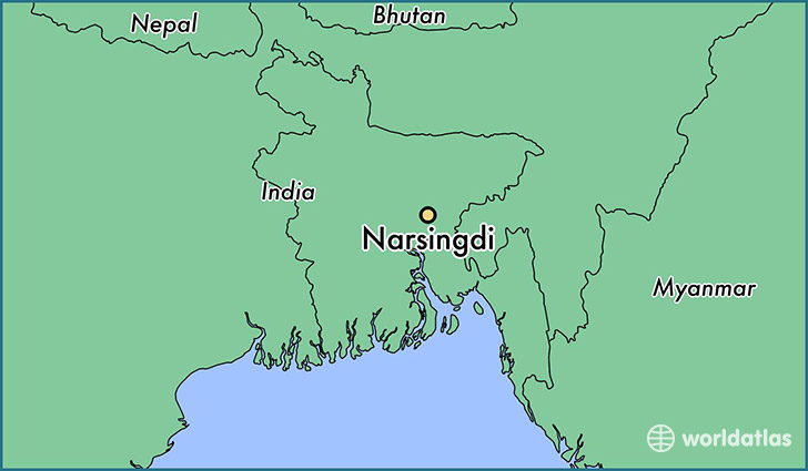 map showing the location of Narsingdi