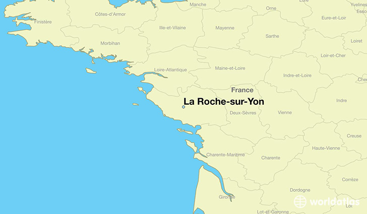 map showing the location of La Roche-sur-Yon