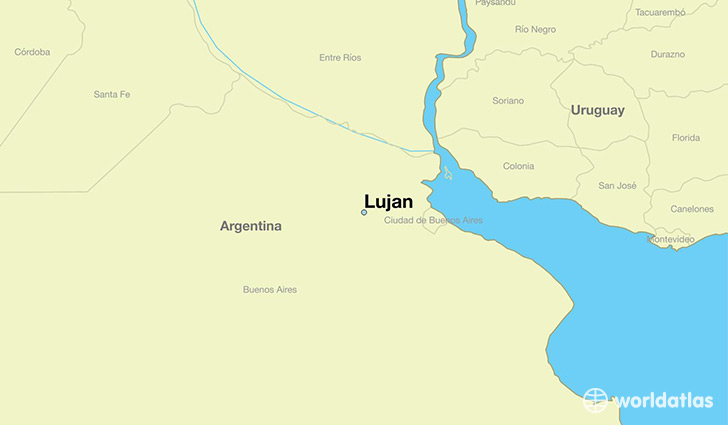 map showing the location of Lujan