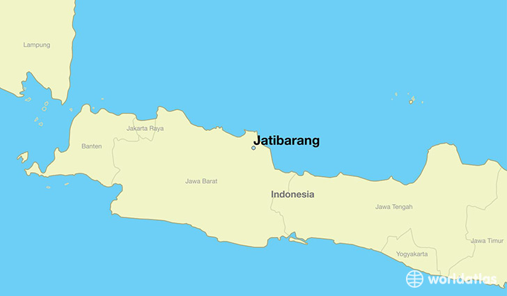 map showing the location of Jatibarang