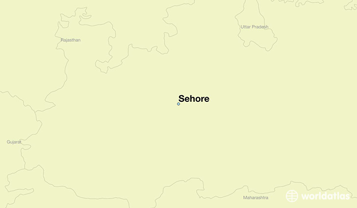 map showing the location of Sehore