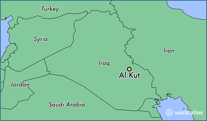 map showing the location of Al Kut