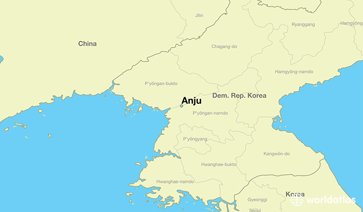map showing the location of Anju