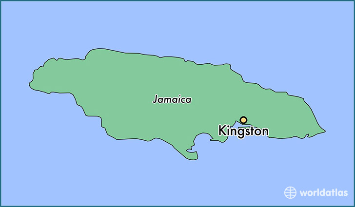 map showing the location of Kingston