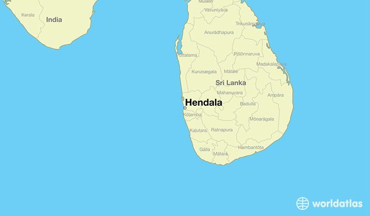 map showing the location of Hendala