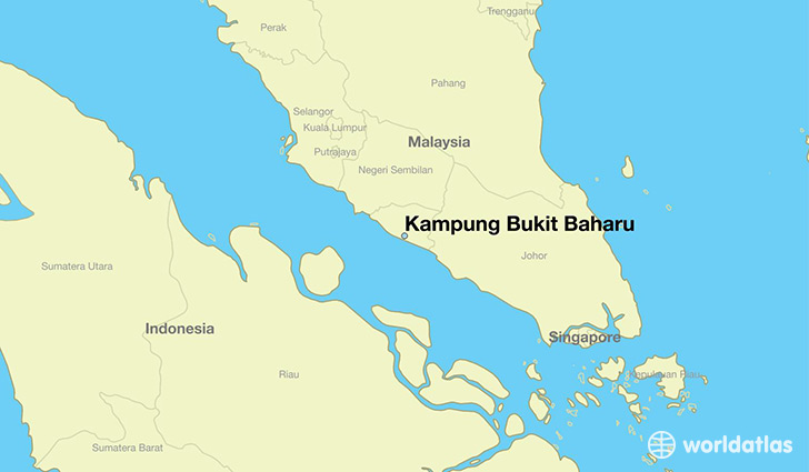 map showing the location of Kampung Bukit Baharu