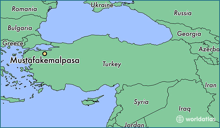 map showing the location of Mustafakemalpasa
