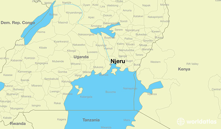 map showing the location of Njeru