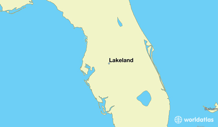 map showing the location of Lakeland