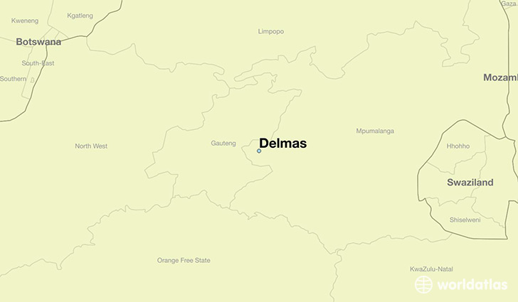 map showing the location of Delmas