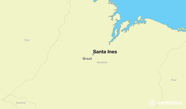 map showing the location of Santa Ines