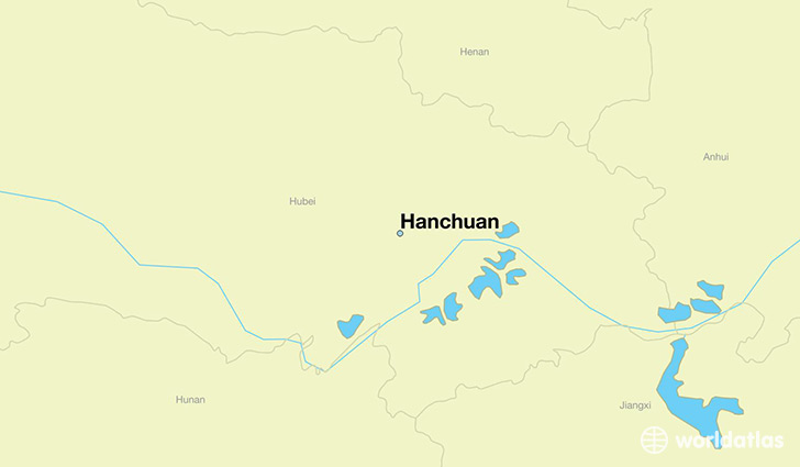 map showing the location of Hanchuan