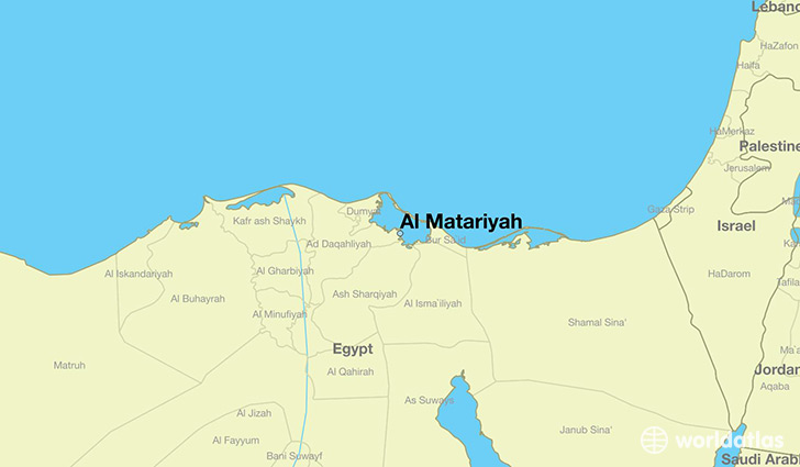 map showing the location of Al Matariyah