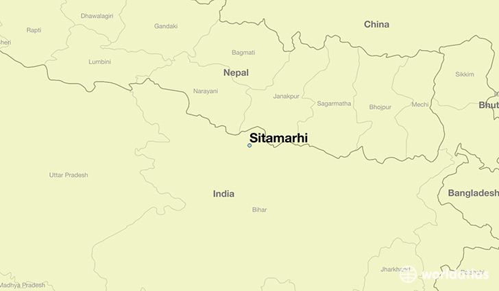 map showing the location of Sitamarhi
