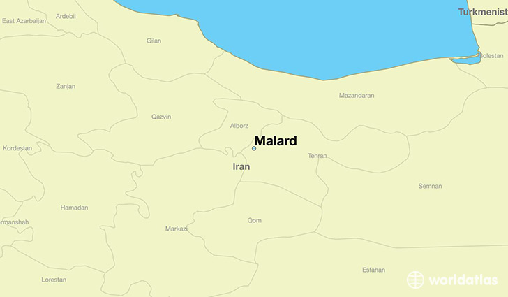 map showing the location of Malard