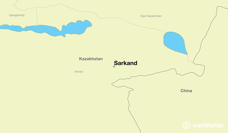 map showing the location of Sarkand