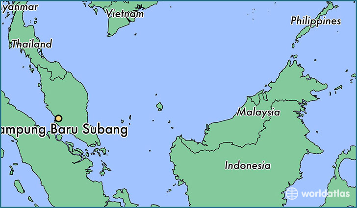 map showing the location of Kampung Baru Subang