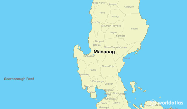 map showing the location of Manaoag