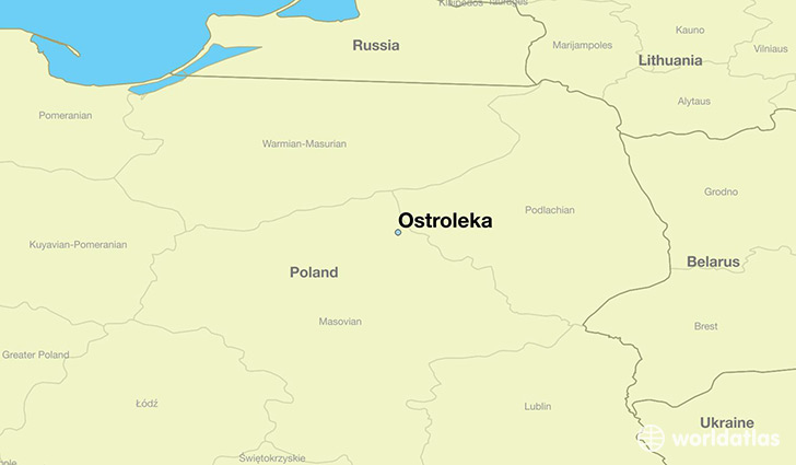 map showing the location of Ostroleka