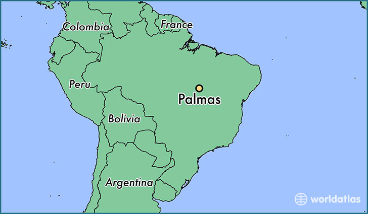 map showing the location of Palmas