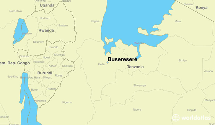 map showing the location of Buseresere