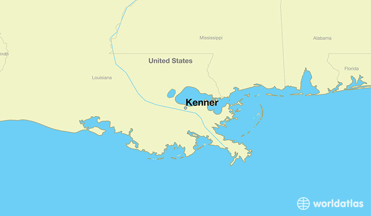 map showing the location of Kenner