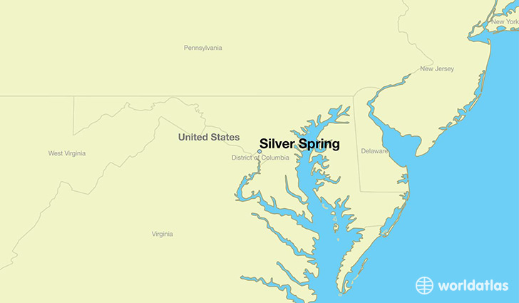 map showing the location of Silver Spring