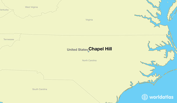map showing the location of Chapel Hill