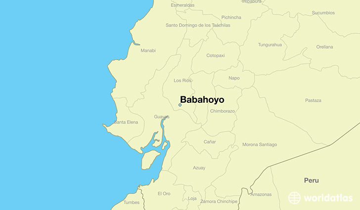 map showing the location of Babahoyo