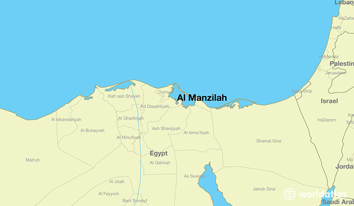 map showing the location of Al Manzilah