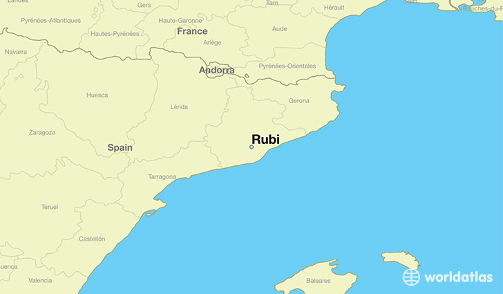 map showing the location of Rubi