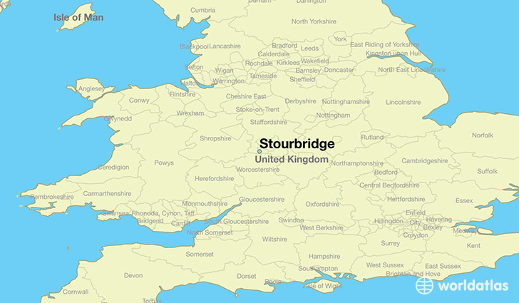 map showing the location of Stourbridge