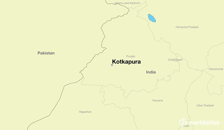 map showing the location of Kotkapura