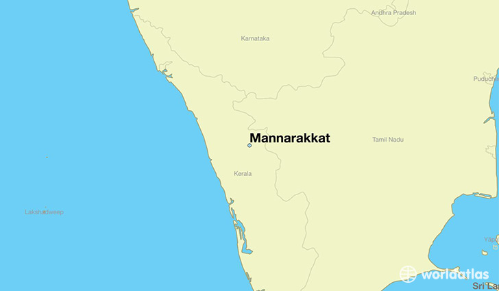 map showing the location of Mannarakkat