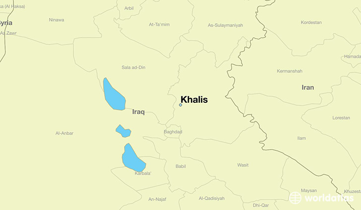 map showing the location of Khalis
