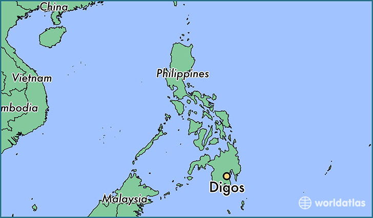 map showing the location of Digos