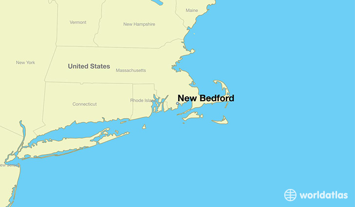 map showing the location of New Bedford