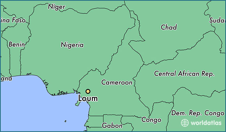 map showing the location of Loum
