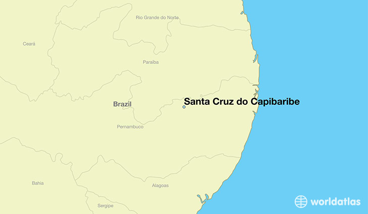 map showing the location of Santa Cruz do Capibaribe